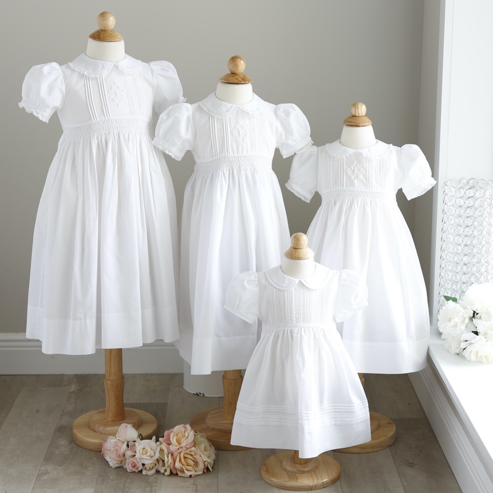 Feltman Brothers White Dress Smocked Flower Girl Perfect New Beautiful!! - Picture 8 of 8